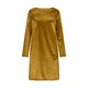 thumbnail image 2 of TaTaai Women Elegant Solid Color Gold Velvet Long Sleeve Round Neck Pleated Dress Casual Fashion Soft Stretchy Comfortable Midi Dress for Daily Outfits Gift, 2 of 8