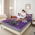 thumbnail image 4 of Castle Fairy Kids Teens Sport Plaid Flag Twin Sheet Sets,Graffiti Splash Bedding, 4 of 7