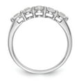 thumbnail image 2 of 14K White Gold Ring Band Wedding Diamond Round 5-Stone , Size 6, 2 of 7
