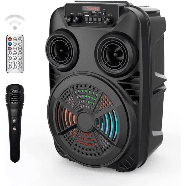 Bocina bluetooth luz LED RGB, microfono 8 pulgada, control remoto