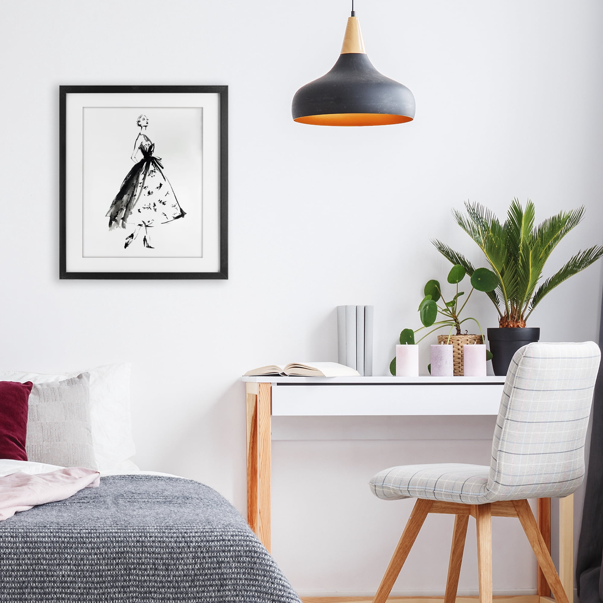 Stupell Industries Ethereal Couture Contour Black Framed Print Under Glass, design by Svetlana Aleynikova