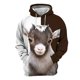 thumbnail image 3 of Sudadera con capucha con estampado de oveja, alpaca, toro y caballo para hombre, sudadera con capucha de manga larga con estampado 3D de animales, abrigo con capucha de gran tamaño para la calle, 3 of 5