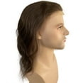 thumbnail image 2 of 12" Long Hair Men's Toupee Hair Replacement Systems Swiss Lace Front Natural Hairline Hairpieces Thin Skin PU V-looped 10\"x8\" Base Size (1B Black Color), 2 of 6