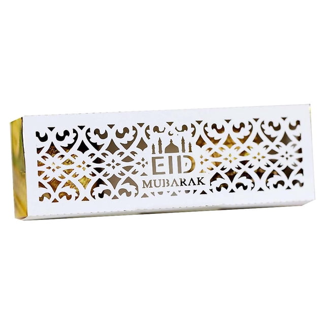100pcs Candy Box Hollow Ramadan Chocolate Gift BoxWhite