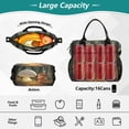 thumbnail image 4 of Medium Cooler Bag Lunch Bag Portable Meal Bag Work Meal Bag Outdoor Meal Bag Travel Meal Bag Picnic Meal Bag Going Out Meal Bag Cartoon Beautiful White Mushrooms, 4 of 6