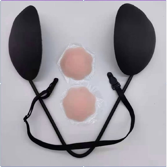 Misses Kisses Bra Kit, Deep Plunge Push Up Invisible Adhesive Strapless Backless Bra for Dresses