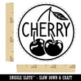 thumbnail image 2 of Cherry Image with Text Flavor Scent Self-Inking Rubber Stamp Ink Stamper - Lime Green Ink - Small 3/4 Inch, 2 of 7