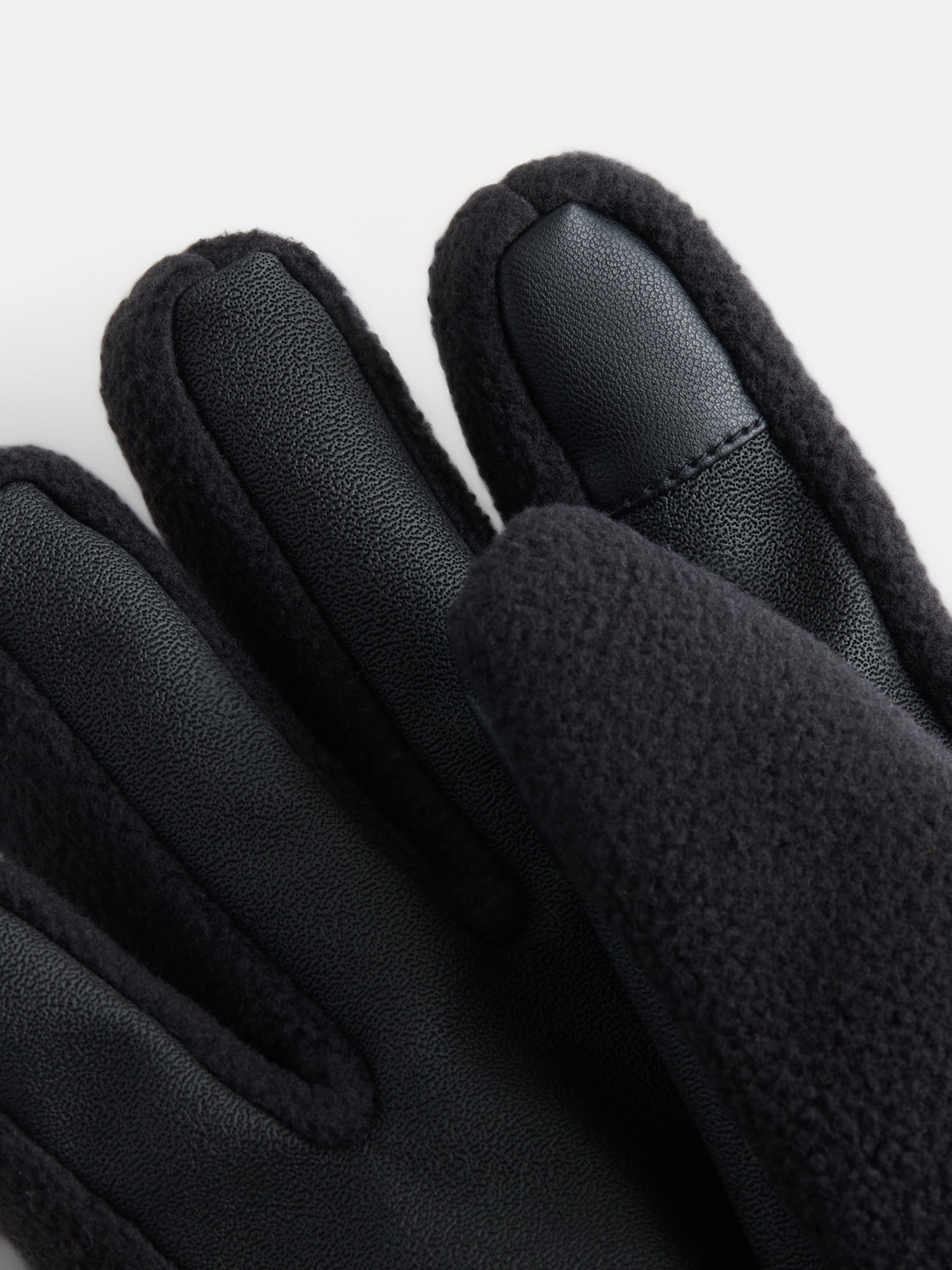 Ozark Trail Women's Fleece Tech Ski Gloves, Black Soot, S/M