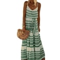 thumbnail image 1 of Gvmfive Women Summer Boho Beach Long Dress Sleeveless Tie Up Ruffles Maxi Dress, 1 of 4