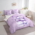 thumbnail image 3 of Castle Fairy Teens Boys Girls Xmas Snowman 7-Piece Bedding Comforter Set,Happy New Year King Bedding Sets,Festival Theme Ultra Soft Bed Sheets,Ultra Soft Home Decor, 3 of 8