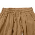 thumbnail image 5 of Womens Linen Pants Spring And Summer Thin Solid Color Cotton And Pocket Casual Linen Pants For Women, 5 of 6
