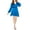 Blue, variant on LEYDEN Womens Blue Long Sleeve V Neck Short Sheath Dress M
