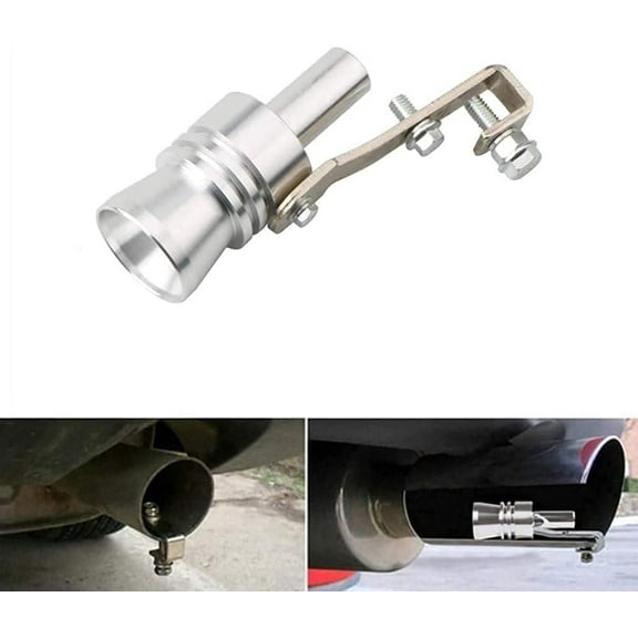 Walbest Sound Whistle,Universal Aluminum Car Turbo Sound Whistle Exhaust Tailpipe Whistle Loud Sounder Blow Off Valve Bov XL (Silver)