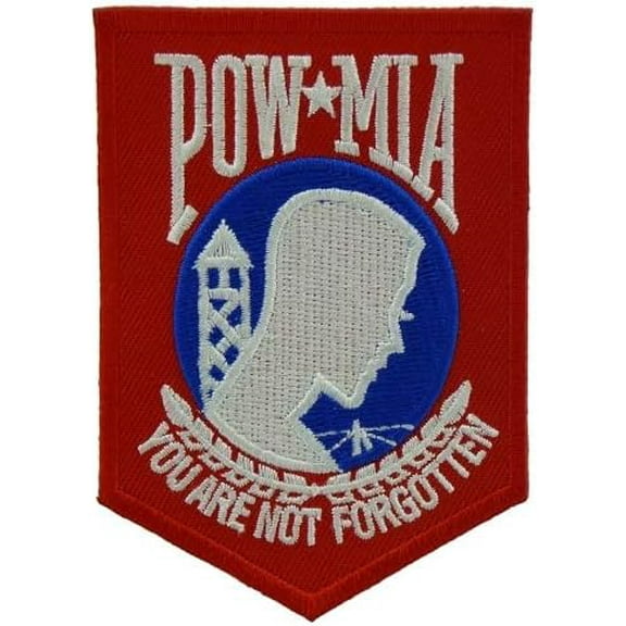 Red, White & Blue POW Logo Patch, POW MIA Patches