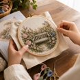 thumbnail image 4 of Counted Cross Stitch Kit with Vintage Floral Garden and Scripture Design, Complete Needlework Set for Beginners and Adults, Christian Wall Decor, 4 of 5