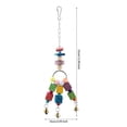 thumbnail image 4 of Parrot Toys, Color Bird Chew Colgando Juguete Chewing Molienda Ming Swing Accesorios con Campana para Mascotas Parrot Budgie Perico Cacatúa Canario Finch Paloma Jaula de Pájaros Spptty suministros para aves, 4 of 7