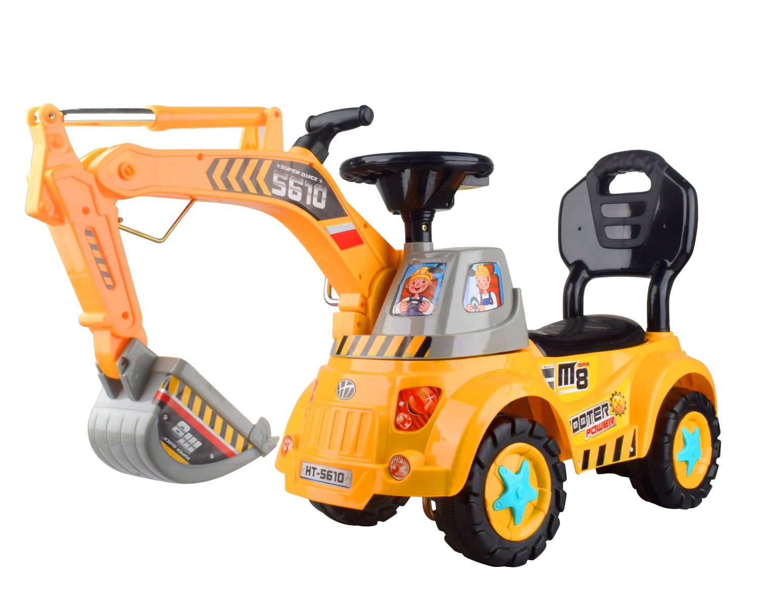 Details about   Ride on Car Construction Bulldozer Digger My First Ride On Push Car Workemen Toy 