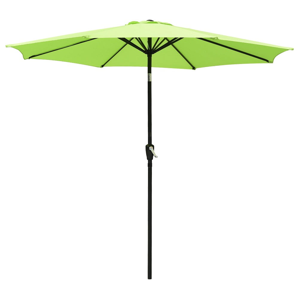 9' Outdoor Umbrella Patio 8 Ribs Market Garden Crank Tilt Beach Sunshade Shading 