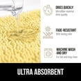 thumbnail image 4 of Bath Rug 30x20, Thick Soft Absorbent Chenille, Rubber Backing Quick Dry Microfiber Mats, Machine Washable Rugs for Shower Floor, Bathroom Runner Bathmat Accessories Decor, Yellow, 4 of 6
