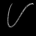 thumbnail image 4 of Men's 8mm Large Solid .925 Sterling Silver Flat Figaro Chain Necklace, 36 inches, 4 of 7