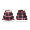 thumbnail image 3 of Runhomal Jupe d'Uniforme Scolaire pour Filles Jupe Courte Plissée à Carreaux Décontractée pour Enfants Rouge P, 3 of 4