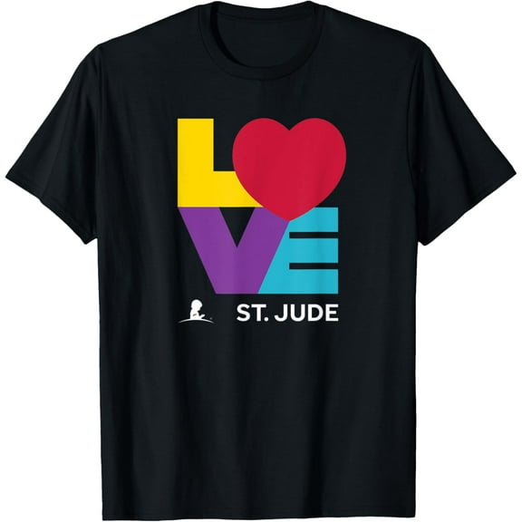 St. Jude Children's Research Hospital LOVE T-ShirtMen and women, White Black T-shirt, size: Extra large S-4XL