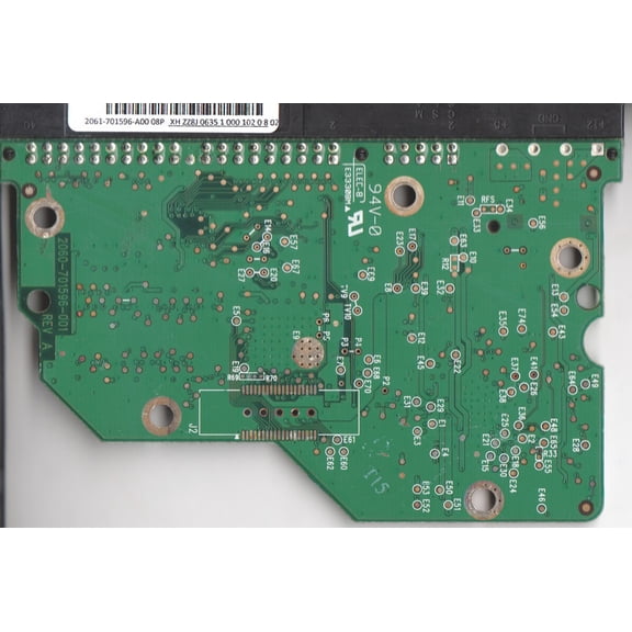 WD2500AAJB-00J3A0, 2061-701596-A00 08P, REV A, WD IDE 3.5 PCB