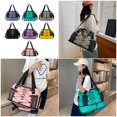 thumbnail image 2 of Letter Print Fitness Bag Large Capacity Gym Bag Travel Bag Weekender Bag, 2 of 20