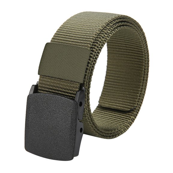 ZHENHONG Buckle Belt for Women and Men Fashion Belt Buckle Nylon Belt Fans Automatic Canvas Belt Women's Accessories Belt Green
