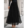 thumbnail image 2 of Falda PRETTYGARDEN Otoño 2025 Elástica Cintura Alta Maxi Negra XXL, 2 of 9