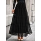 thumbnail image 2 of Falda PRETTYGARDEN Otoño 2025 Elástica Cintura Alta Maxi Negra XXL, 2 of 9