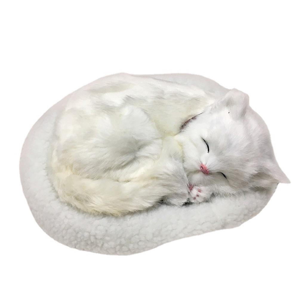 breathing sleeping cat stuffed animal