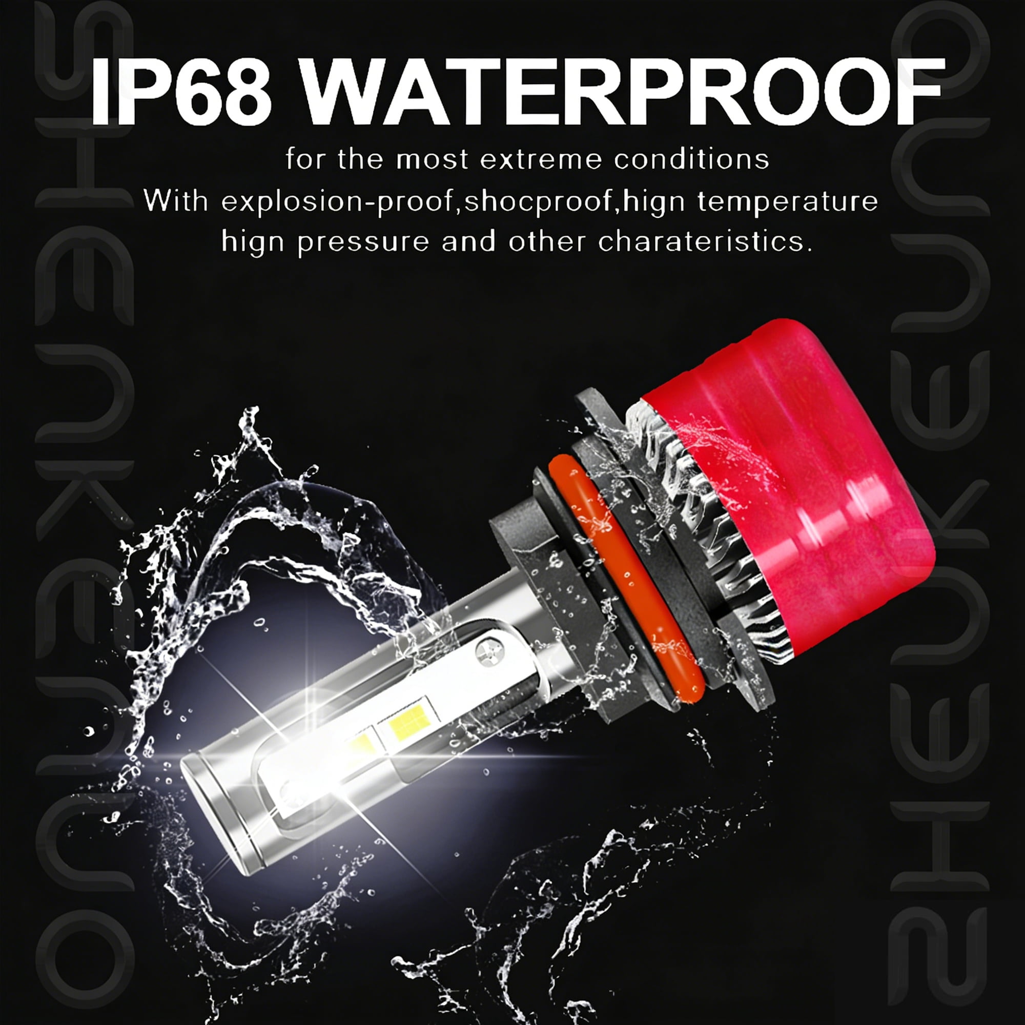 For 1992-2003 Ford F-150 LED Headlights 9007/HB5 High and Low Beam Bulbs 2pc