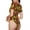 Autumn With Leaves, variant on Tiny Green Fern Leaves Womens One Piece Swimsuits Modest Tummy Control Bathing Suits Lace Up Slimming Swim Suit-XX-Large