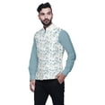 thumbnail image 2 of Atasi Marriage Ethnic Coat For Men Printed Nehru Jacket Mens Bandhgala Casual Vest Jacket-X-Large, 2 of 3