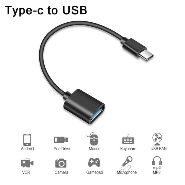 Cable Adaptador Usb Tipo C A Usb 2.0 Compatibilidad Con Otg Convierta Usb-C Hembra En Usb 2.0 A Hembra Para Macbook Pro Nuevo Macbook Chromebook Pixel Galaxy S8 De 12 Pulgadas Y Más Cateissary EL013582-00