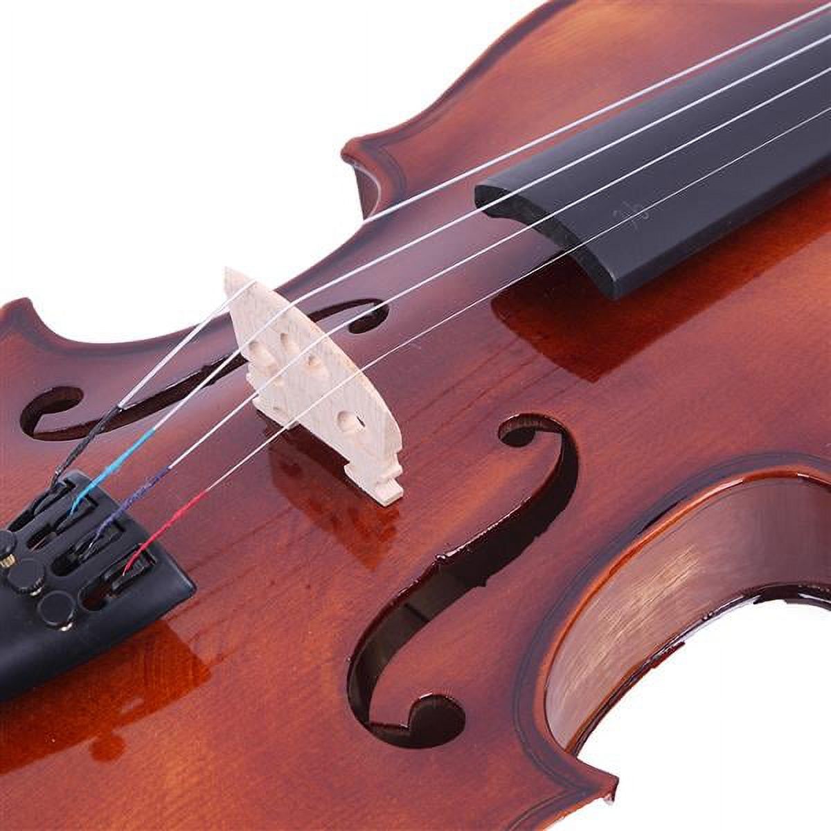 GV201 4/4 Classic Solid Wood Violin Complete Set - With Case, Bow, Shoulder Rest, Tuner, Rosin & Strings - Professional Outfit