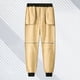 thumbnail image 5 of Ceisia Men Solid Multi Pocket Outdoor Cargo Pants Straight Leg Casual Gift Fitness Trousers, 5 of 8