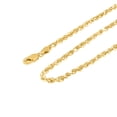 thumbnail image 3 of 10K Yellow Gold Diamond Cut Rope Chain Necklace â€“ Measures 26 Inches Length x 3mm Thickness, 3 of 7