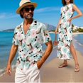 thumbnail image 2 of Garronmavis Corgi Couple Matching Outfit Husban and Wife Clothing Men's Button Down Casual Hawaiian Shirt for Summer and Womens Sleeveless Dress Size L Maxi Hawaiian Sundress, 2 of 7