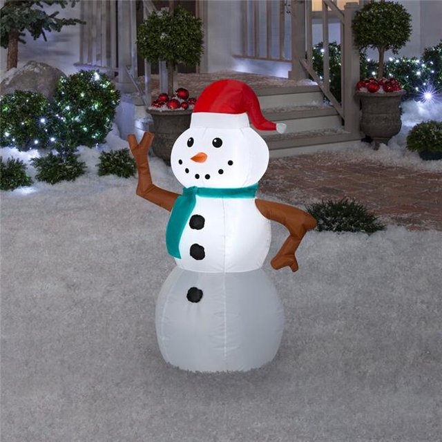 Airblown Inflatables G08 113384X 4 ft. Airblown Snowman Inflatable with Hat & Scarf