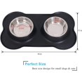 thumbnail image 2 of Dog Cat Bowls Stainless Steel Double Dog Food and Water Bowls with No-Spill No-Skid Silicone Mat, Pet Feeder Bowls Small Puppy Bowl for Small Dogs Cats Black WD.WDQZL Mascotas, 2 of 6