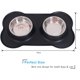 thumbnail image 2 of Cuencos para perros y gatos, cuencos dobles de acero inoxidable para comida y agua para perros con alfombrilla de silicona antideslizante, cuencos para comederos para mascotas, cuenco pequeño para perros pequeños, gatos, negro-negro- oso de fresa Electrónica, 2 of 5