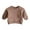 Brown, variant on Esaierr Newborn Baby Pullover Sweatshirt, Solid Cotton Thin Sweatsuit Baby Solid Color Long Sleeve Tshirts Tops Blouse
