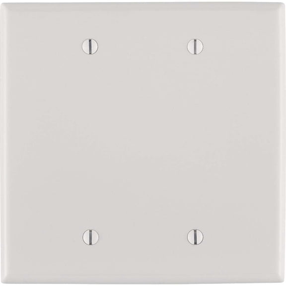 Leviton PJ23-W White Midway Nylon Two Gang Blank Wall Plate