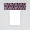 thumbnail image 2 of Ambesonne Floral Window Valance, Doodle Abstract Pattern with Silhouettes of Birds and Flowers Nature Inspired, Curtain Valance for Kitchen Bedroom Decor with Rod Pocket, 54" X 18", Lilac and Plum, 2 of 3