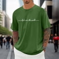 thumbnail image 2 of Casual Short Sleeve T Shirt With Minimalist Letter Print Comfortable Blend Tee for Everyday Wear 6xl T Shirts for Men Big and Tall T Shirts of T Shirts, 2 of 4