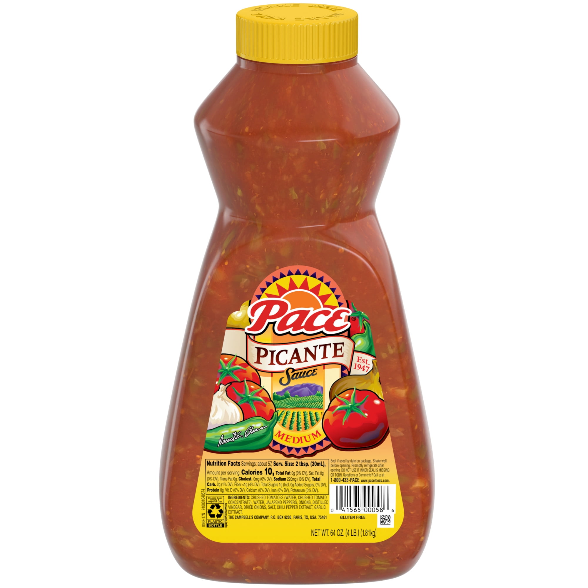 Pace Medium Picante Sauce, 64 oz Bottle