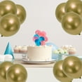 thumbnail image 4 of Unique Bargains 20 Pcs Durable Latex Party Balloons 10 In Helium Balloons Gold Tone, 4 of 6