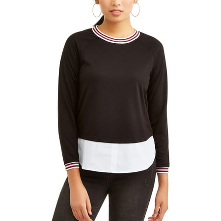 Women's Athletic Trim Twofer Sweatshirt